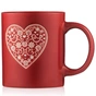 Чашка ARDESTO Heart, 320мл, кераміка, червоний (AR3074R) - зменшене зображення 3
