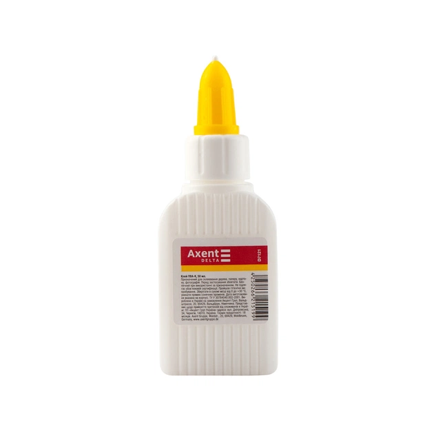 Клей Delta by Axent White glue, PVA, 50 мл, cap dispenser (D7121) - зображення 1