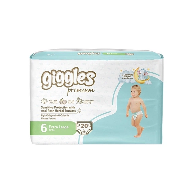 Підгузки Giggles Premium 6 Extra Large 15 + кг 20 шт (8680131206926) - зображення 1
