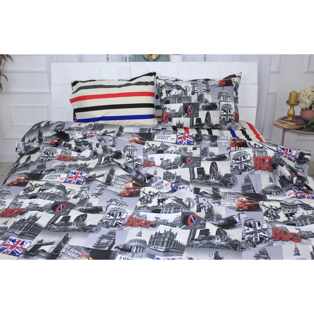 Постільна білизна MirSon Бязь Ranforce Elite 17-0538 London Street 143х210 односпальна (2200004665788) - зображення 1