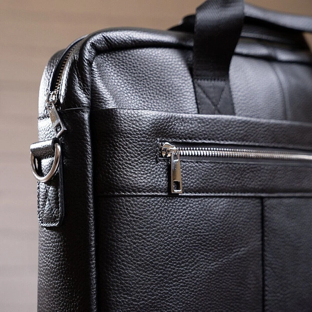 Сумка Vintage Шкіряна Чорна (14794) - зображення 9