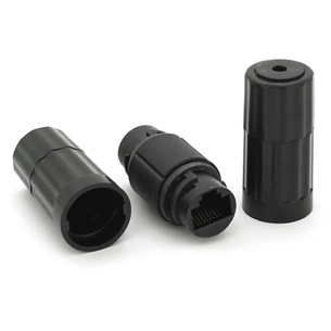 Зрощувач Voltronic 1+1 RJ45 UTP 5e 8P8C IP68, black (16628) зображення 1