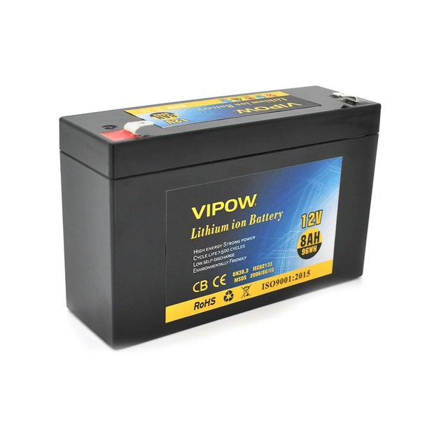 Батарея до ДБЖ Vipow 12V - 8Ah Li-ion (VP-1280LI) - зображення 1