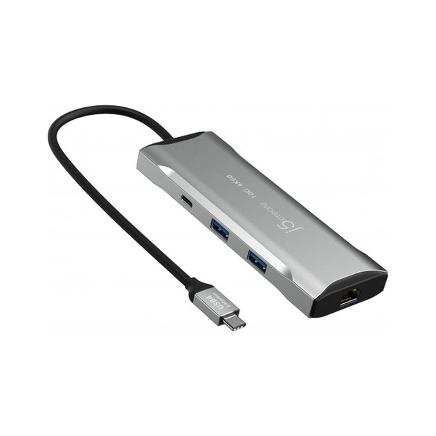 Порт-реплікатор J5create Dock-Station USB-C 10Gbps, 7-in-1 (хаб/HDMI/PD/картридер) (JCD393-N) - picture 1