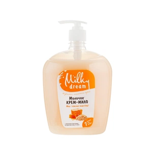 Рідке мило Milky Dream Мед з вівсяними пластівцями з дозатором 1000 мл (4820205300028) зображення 1