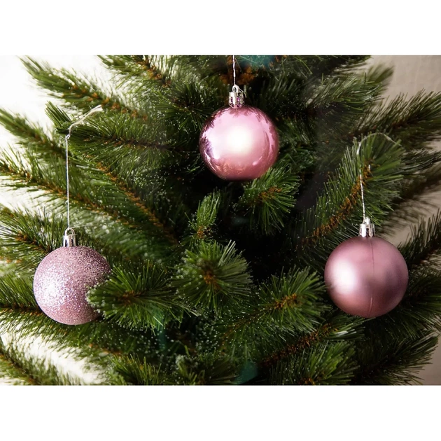 Ялинкова іграшка House Of Seasons H&S 30 шт 6 см Бузковий (8720362101673) - picture 3