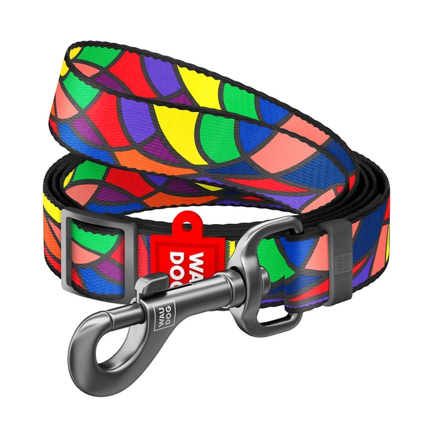 Повідець для собак WAUDOG Nylon "Вітраж" регульований S Ш 15 мм Д 152-183 см (5360) - зображення 1