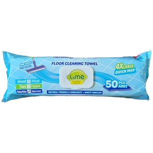 Салфетки для уборки Lime Влажные для пола 50 шт. (8684646050579) изображение 1