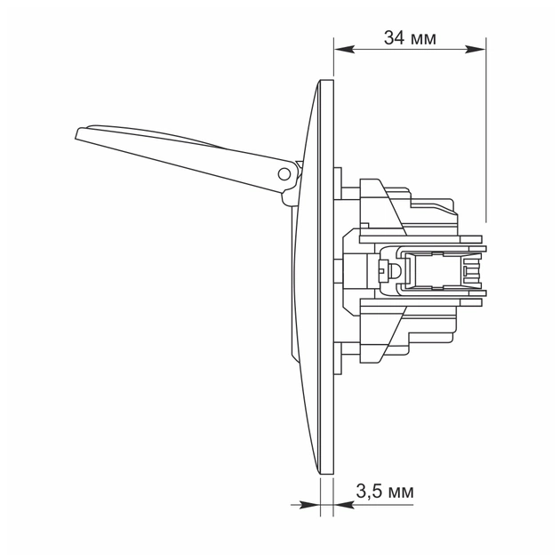 Розетка Videx BINERA 1ая із заземленням і кришкою черн (VF-BNSK1GС-BG) - зображення 5