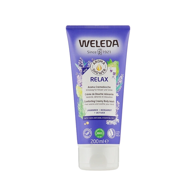 Гель для душа Weleda Aroma Relax Comforting Creamy Body Wash 200 мл (7611916160776) - изображение 1