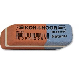 Гумка Koh-i-Noor combined eraser BlueStar, 6521/80 (6521080006KD) зображення 1