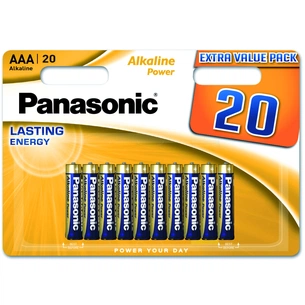 Батарейка Panasonic AAA LR03 Alkaline Power * 20 (LR03REB/20BW) зображення 1