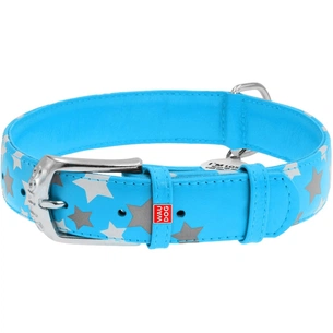 Нашийник для тварин WAUDOG Glamour з QR паспортом "Зірочка" S Ш 20 мм Д 30-39 см блакитний (35862) зображення 1