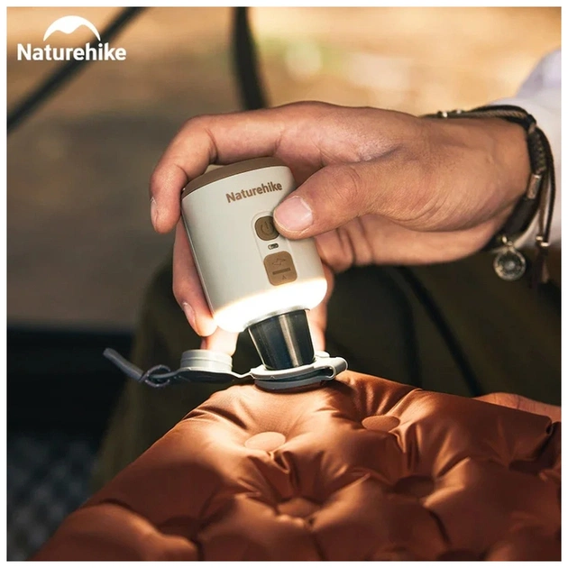 Насос для надувних меблів Naturehike CNK2300DQ022 + нічник + вентилятор, бежевий (6976507665971) - изображение 12