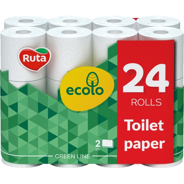 Туалетная бумага Ruta Ecolo 2 слоя 24 рулона (4820202895626) - изображение 1