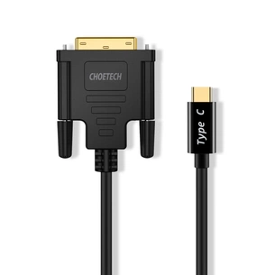 Кабель мультимедійний USB-C to DVI M 1.8m black Choetech (XCD-0018-BK) зображення 1