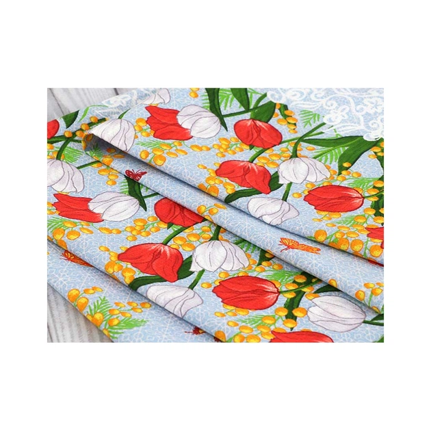 Рушник Руно вафельний набивний Весняні квіти -1, 45х80 см (202.15_Весняні квіти_1) - picture 5