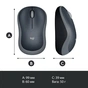 Мишка Logitech M185 swift grey (910-002238) - зменшене зображення 9