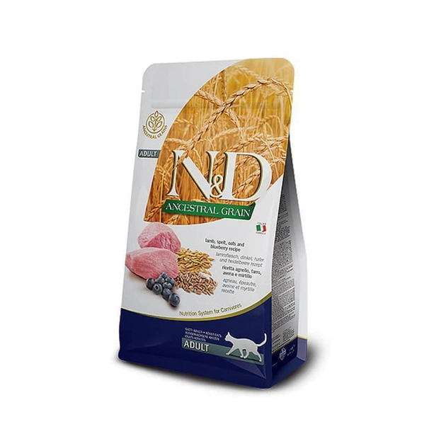 Сухий корм для кішок Farmina LOW GRAIN ягня, чорниця 1.5 кг (8010276021595) - изображение 1
