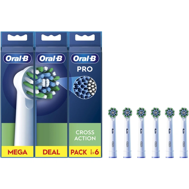 Насадка для зубної щітки Oral-B Pro Cross Action, 6 шт (8006540847879) - зображення 1