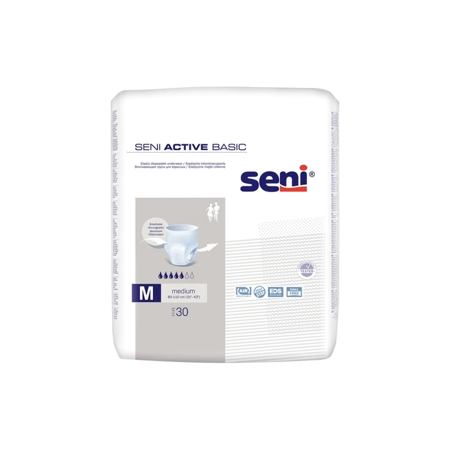 Підгузки для дорослих Seni Active Basic труси M Medium 30 шт (5900516699666) - изображение 1