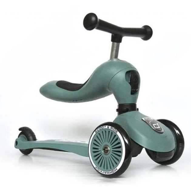 Самокат Scoot&Ride Highwaykick-1 Сіро-зелений (SR-160629-FOREST) - зображення 1