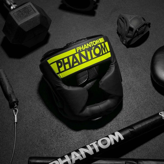 Боксерський шолом Phantom APEX Full Face Neon One Size Black/Yellow (PHHG2303) - picture 5