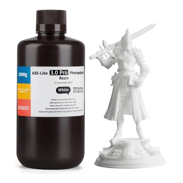 Фотополімерна смола ELEGOO Resin, ABS-like 3.0 1кг, white (50.103.0192) - изображение 1