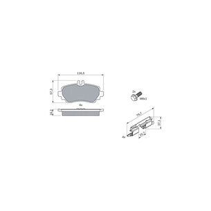 Гальмівні колодки Bosch 0 986 424 469 зображення 1