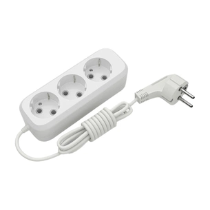 Мережевий подовжувач Electrum C-ES-1811 3.0m, 3 роз, white (C-ES-1811) зображення 1