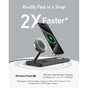 Зарядний пристрій Anker MagGo Wireless Charging Station 15W 3-in-1 Pad Black (B25M1311) - уменьшенное изображение 10