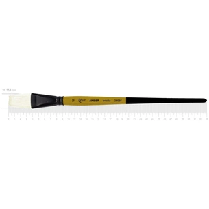 Пензлик для малювання Rosa Щетина плоска, AMBER 2306F, №12 (4823098533306) зображення 1