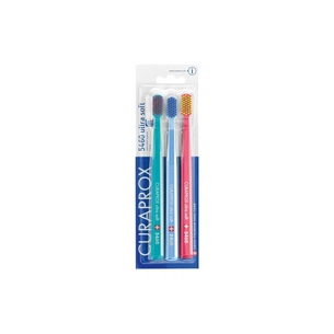 Зубна щітка Curaprox CS 5460 Ultra Soft Ультрам'яка Бірюзова + Блакитна + Рожева 3 шт. (CS 5460/3-02) зображення 1