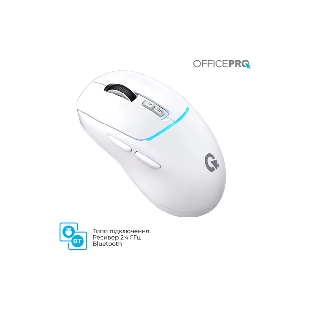Мышка OfficePro M468W Wireless/Bluetooth White (M468W) - изображение 11