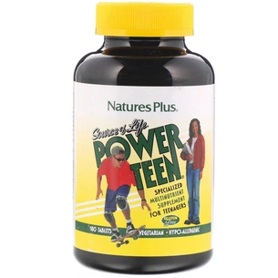 Мультивітамін Natures Plus Мультивітаміни для Підлітків, Source of Life, Power Teen, 18 (NAP-29992) зображення 1