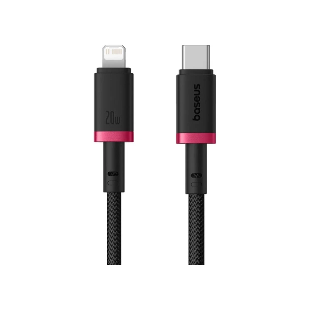 Дата кабель USB-C to Lightning 2.0m 20W red+black Baseus (P10377800U01-03) - изображение 1