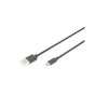 Дата кабель USB 2.0 AM to Micro 5P 0.9m black Digitus (AK-300110-010-S) - уменьшенное изображение 1