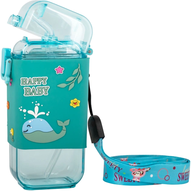 Поїльник-непроливайка Baby Team З силіконовою трубочкою та ремінцем 225 мл (4824428050913) - изображение 3