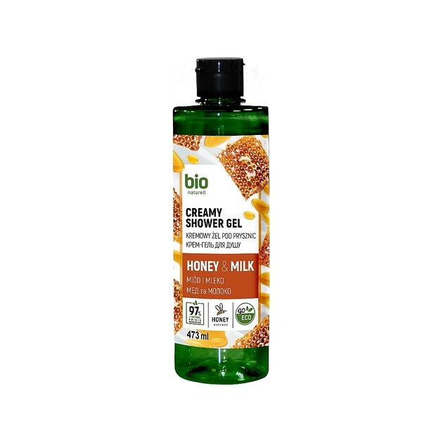 Гель для душу Bio Naturell Honey & Milk 473 мл (4820168434266) - изображение 1