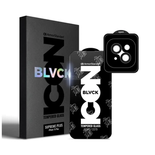Скло захисне Armorstandart Supreme Plus Black Icon Apple iPhone 15 Plus (ARM71138) зображення 1