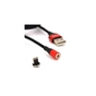 Дата кабель USB 2.0 AM to Lightning 1.0m magnetic 3.1A black PZX (V133-B) - зменшене зображення 2
