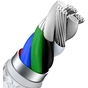 Дата кабель USB-C to Lightning 1.0m Cafule Metal PD 20W white Baseus (CATLJK-A02) - уменьшенное изображение 8