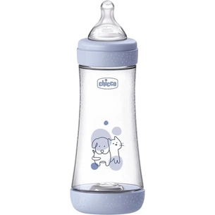 Бутылочка для кормления Chicco Perfect 5 із силіконовою соскою 4+ місяців 300 мл Блакитна (20235.22.40) изображение 1