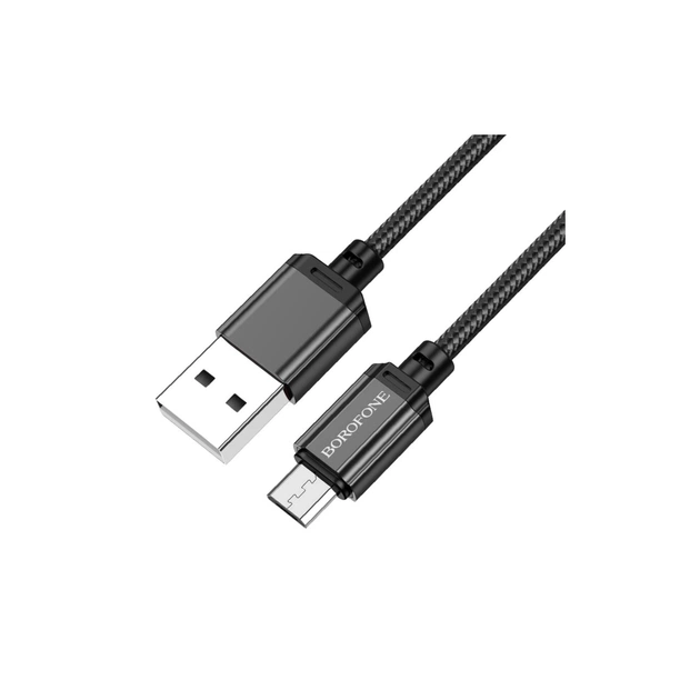 Дата кабель USB 2.0 AM to Micro 5P 1.0m black BOROFONE (6974443389029) - изображение 1