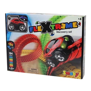 Автотрек Smoby Флекстрім з машинкою зі світловими ефектами 184 елементи (180902) зображення 1