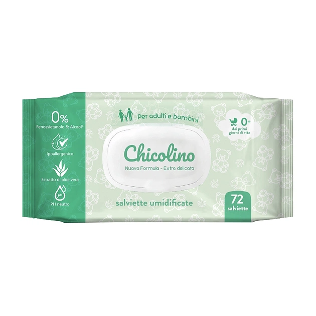 Дитячі вологі серветки Chicolino алоє вера 72 шт (4823098411802) - picture 1