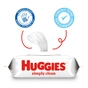 Дитячі вологі серветки Huggies Simply Clean 72 шт (5029053582238) - зменшене зображення 4