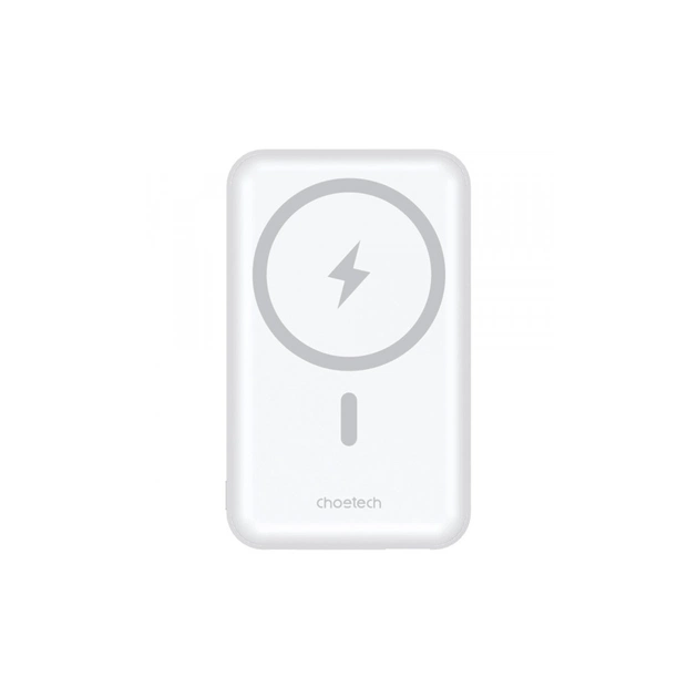 Батарея універсальна Choetech Magnetic Wireless 10000mAh 20W, PD,QC/3.0, USB-A, USB-C, White (B663-ACWH) - зображення 1