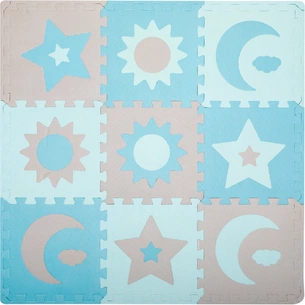 Дитячий килимок MoMi пазл Nebe 90 х 90 cм Blue (AKCE00031) зображення 1