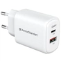 Зарядний пристрій Armorstandart 1xUSB-C + 1xUSB 25W GaN white (ARM89532) - зменшене зображення 3